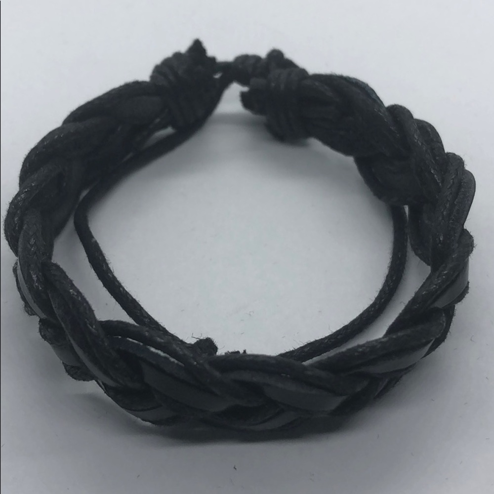 Black Leather Bracelet